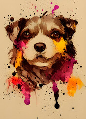 Naklejka premium High quality abstract illustration of a dog