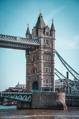 Fototapeta na wymiar Tower Bridge in London with the Thames in foreground