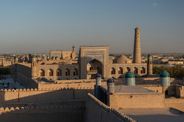 Panoramic view of Khiva landscape, Uzbekistan
