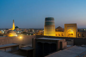 Panoramic view of Khiva landscape, Uzbekistan