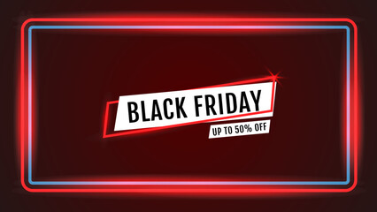 Black Friday Red and Black Background Banner Design. Suitable for Product Promotion Design. Vector Illustration Design.
