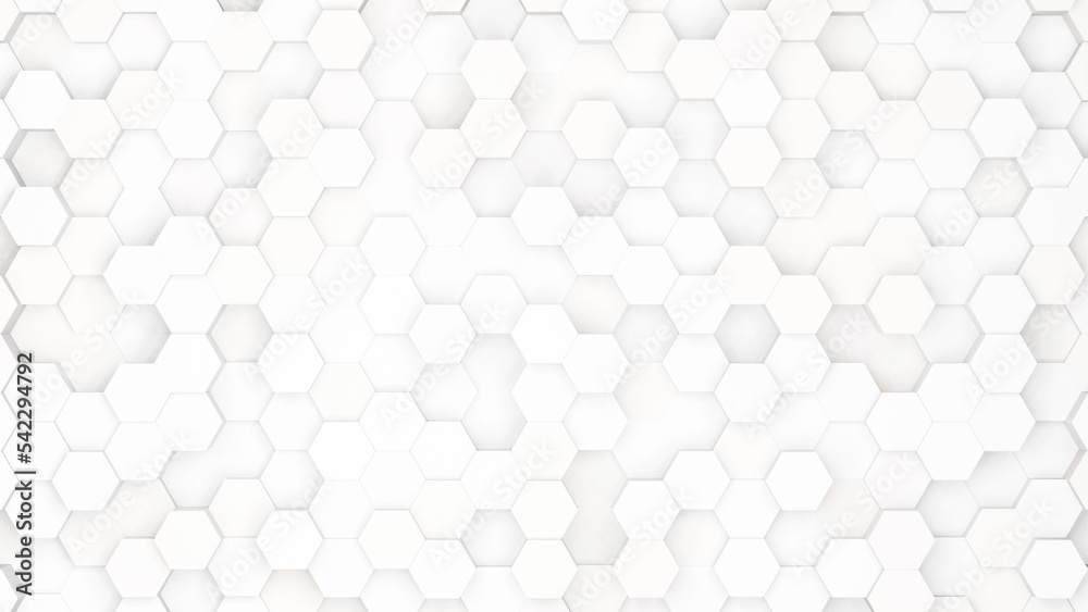 Poster Realistic abstract honeycomb background. 3d rendering.