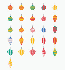 Christmas lights set with different colors vector illustration