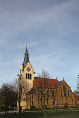 Fototapeta na wymiar Evangelisch-lutherische Kirche St. Johannes der Täufer in Hilter atw
