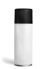 Close up of a white bottle on white background