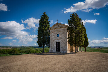 Cappella della Madonna di Vitaleta, Kapelle der Madonna di Vitaleta, Kapelle, Toskana, Italien,...