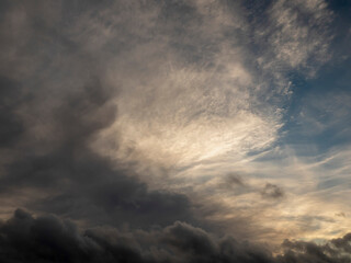 Blue cloudy sky background. Nature background for design purpose and sky swap.