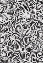 multi colored decorated hand drawn rendered traced embraided ornamental all over base background repeat pattern geometrical texture border ethnic tribal creative design