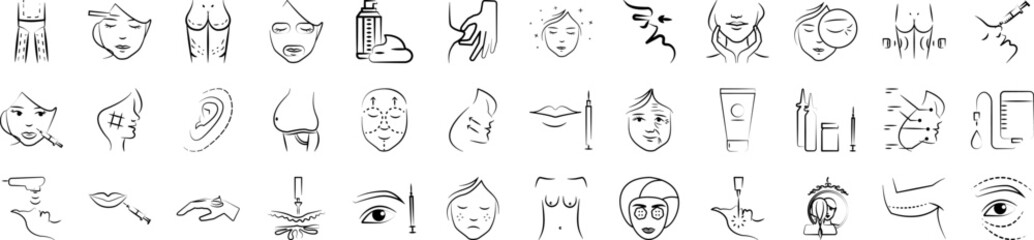 Antiaging icon collections vector design