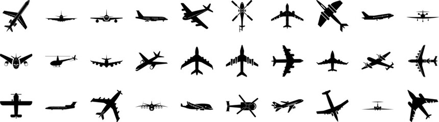 Air transport icon collections vector design
