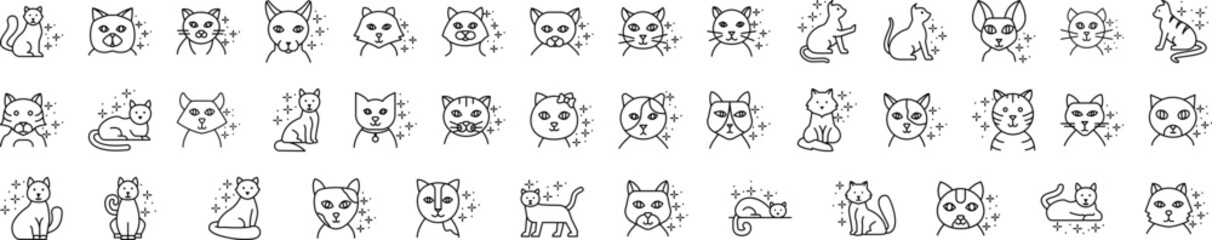 Cats icon collections vector design