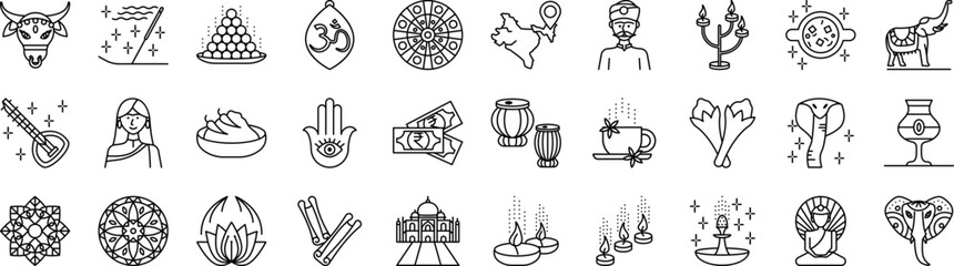 India icon collections vector design