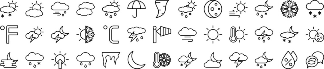Weather icon collections vector design