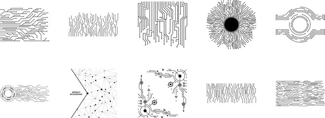 Technology icon collections vector design