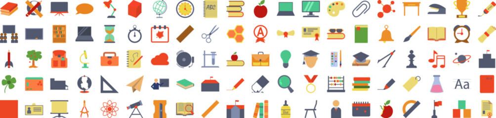 education icon collections vector design