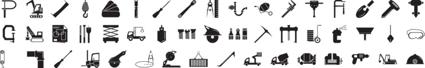 Constractiontools icon collections vector design