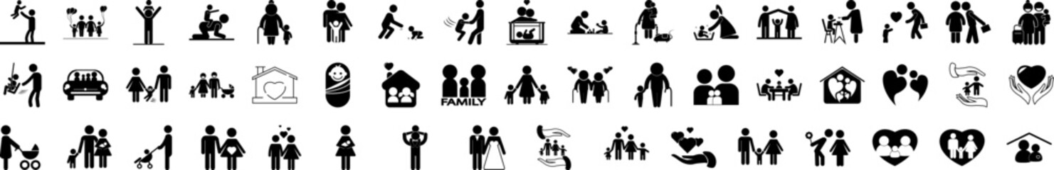 Family icon collections vector design