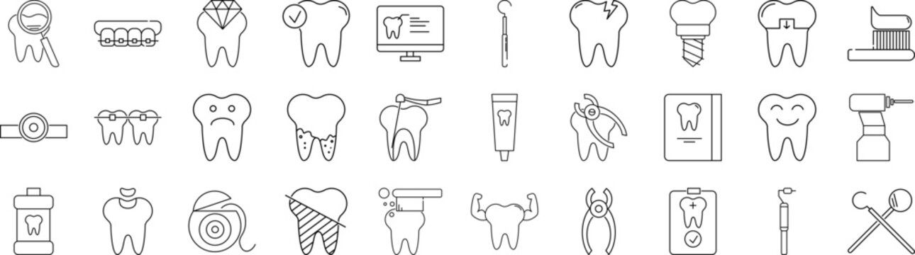 Dantist icon collections vector design