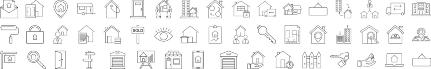 Real estate icon collections vector design