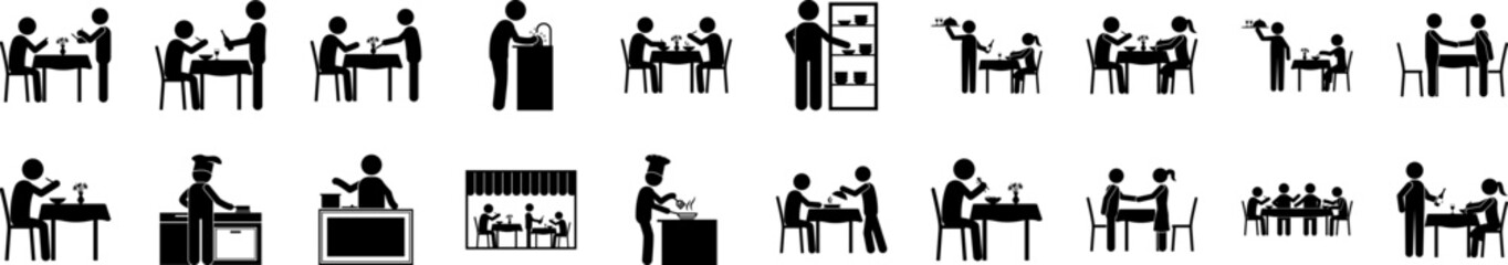 Restaurant icon collections vector design