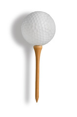 golf ball on a tee - obrazy, fototapety, plakaty