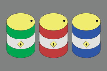 Oil barrels flat design icon