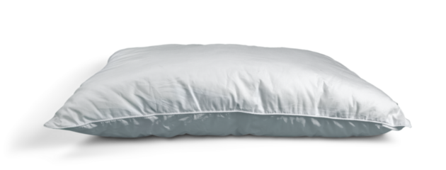 White fluffy Pillow isolated on white background