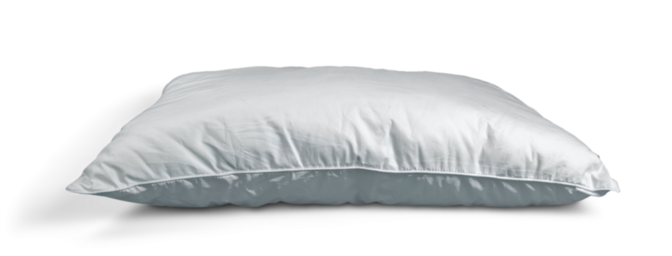 White fluffy Pillow isolated on white background