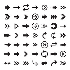 Arrow icons. Simple directional pictogram arrows.