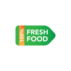 Fresh food label design template