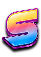 Colorfull  Modern Letter in 3D Style Text Effect