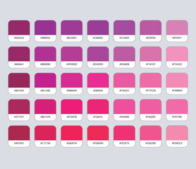 Violet color palette with hex