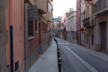Naklejka na ściany i meble street of the catalan town of Sant Feliu de Guixols