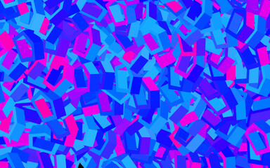 Dark Pink, Blue vector layout with hexagonal shapes.