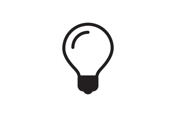 Electric light bulb icon. Electricity lamp symbol. Vector illumination sign.