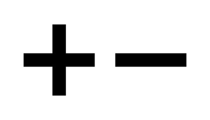 Plus and minus icon vector for web and mobile app. plus sign and symbol. add plus icon