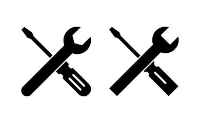 Repair tools icon vector for web and mobile app. tool sign and symbol. setting icon. Wrench and screwdriver. Service