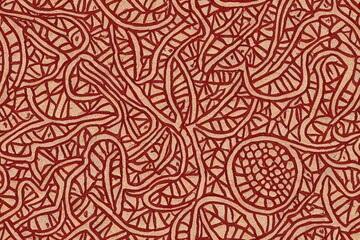 Kalamkari Block Print Seamless Pattern, Kalamkari, Block Print Seamless Pattern