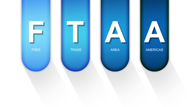 FTAA as Free Trade Area of Americas isolated