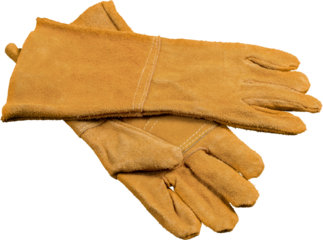 Yellow Winter Gloves - Isolated