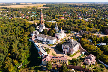 Townscape of Poshchupovo, Ryazan Oblast, Russia. View of Monastery of Saint John the Theologian.