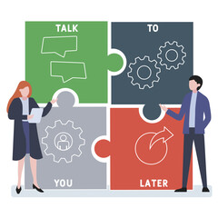 TTYL - Talk To You Later acronym. business concept background.  vector illustration concept with keywords and icons. lettering illustration with icons for web banner, flyer, landing
