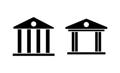 Bank icon vector for web and mobile app. Bank sign and symbol, museum, university