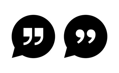 Quote icon vector for web and mobile app. Quotation mark sign and symbol