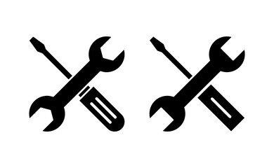 Repair tools icon vector for web and mobile app. tool sign and symbol. setting icon. Wrench and screwdriver. Service
