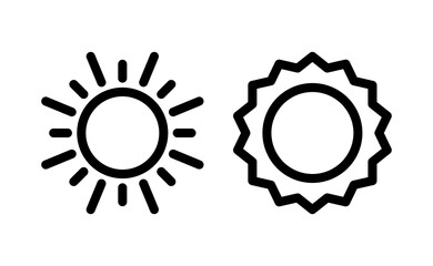Sun icon vector for web and mobile app. Brightness sign and symbol.