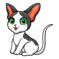 Fototapeta premium Cute oriental cat cartoon sitting