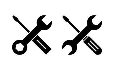 Repair tools icon vector for web and mobile app. tool sign and symbol. setting icon. Wrench and screwdriver. Service