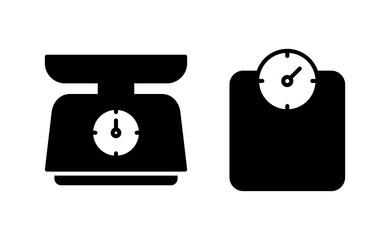 Scales icon vector for web and mobile app. Weight scale sign and symbol