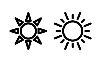Sun icon vector for web and mobile app. Brightness sign and symbol.